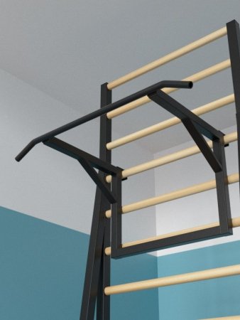 Шведская стенка разборная напольная (металл-береза, тип 3) 