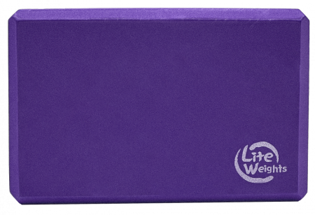 Блок для занятий йогой Lite Weights 5496LW, фиолетовый
