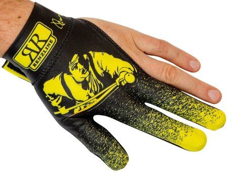 Перчатка для игры в бильярд на левую руку черно-желтая, Renzline — Renzo Longoni Player