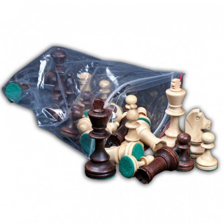 Шахматные фигуры Стаунтон 7 в полиэтиленовой упаковке, Wegiel