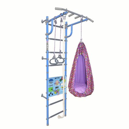 Шведская стенка Midzumi Fukuro Kabe Busyboard (небесная лазурь и бизиборд голубой)