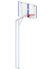Баскетбольная стойка двухопорная с проф. щитом 1800х1050 мм из оргстекла 15 мм и усиленным кольцом