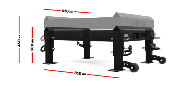 Тяжелоатлетические плинты для штанги с регулировкой по высоте 30-45 см (пара)