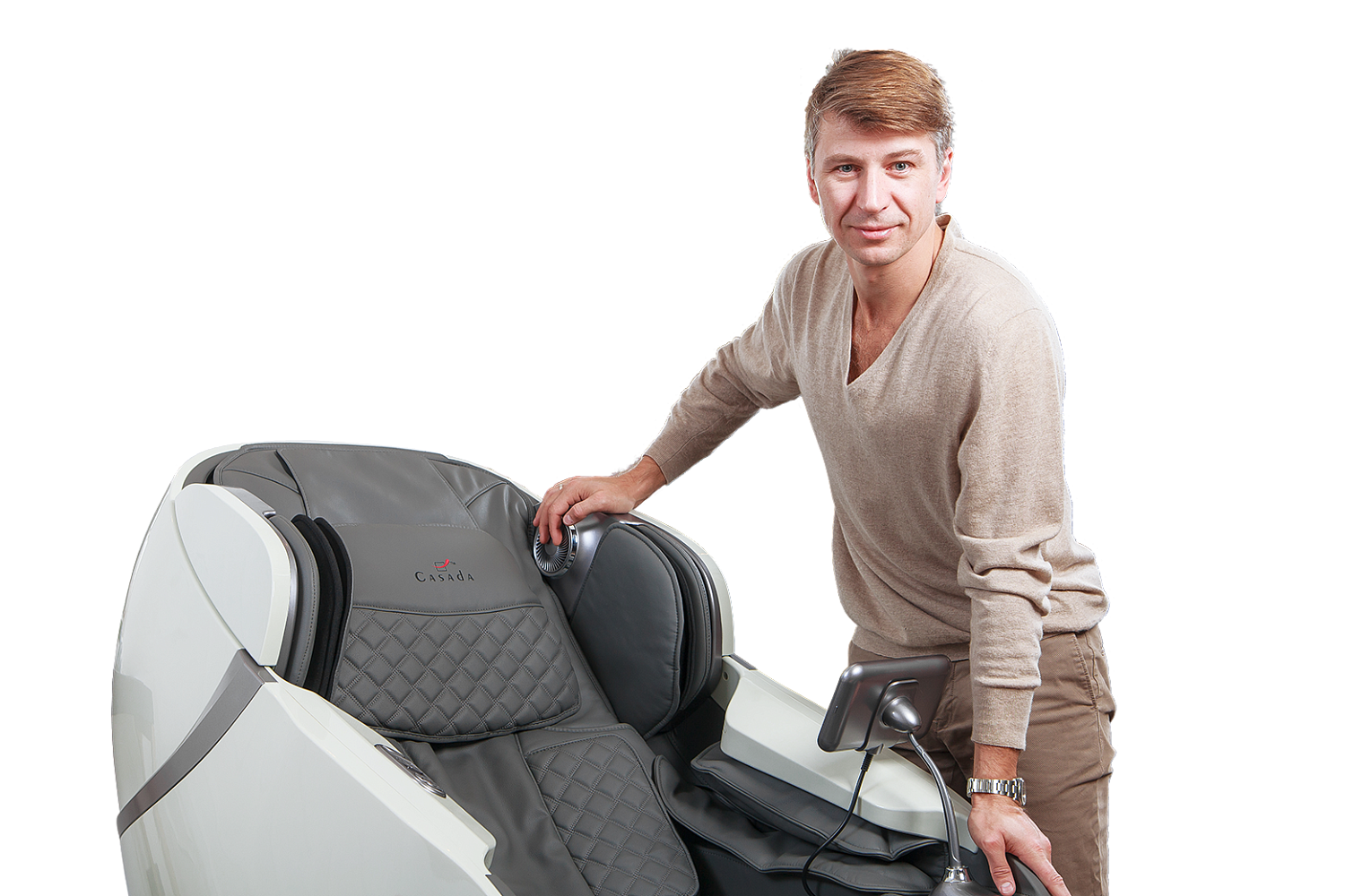 Массажное кресло Skyliner 2 white grey