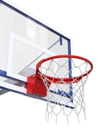 Баскетбольная стойка регулируемая разборная с трен. щитом 1200х900 мм из оргстекла 10 мм и масс. кольцом