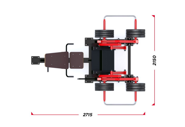 Уличный тренажер "Жим ногами" с изменяемой нагрузкой