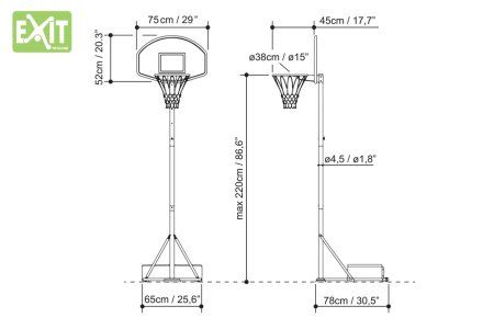 Мобильная баскетбольная стойка Triumph Nord ЮНИОР