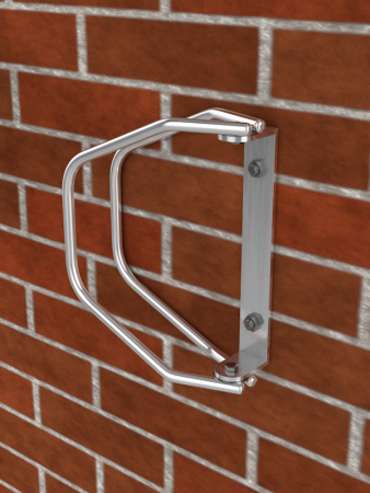 Велопарковка настенная из нержавеющей стали, на 1 место