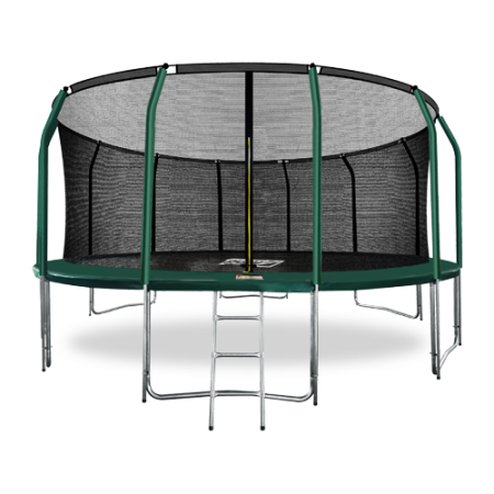 Батут ARLAND премиум 16FT с внутренней сеткой и лестницей (Dark green)