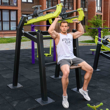 F-2801 Уличный тренажер Жим вверх с переменной нагрузкой ZAVODSPORTA