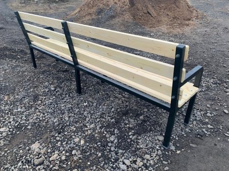 Скамья для улицы со спинкой "Дача"