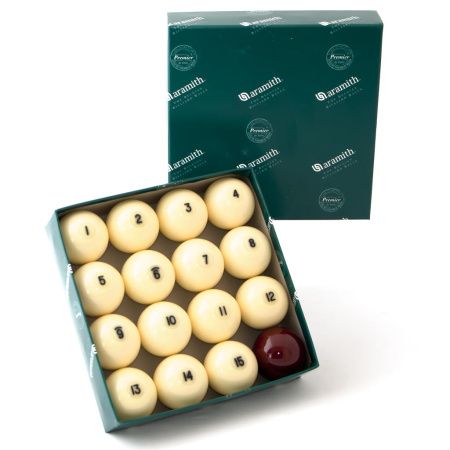 Комплект бильярдных шаров 68 мм "Aramith Premier", красный биток