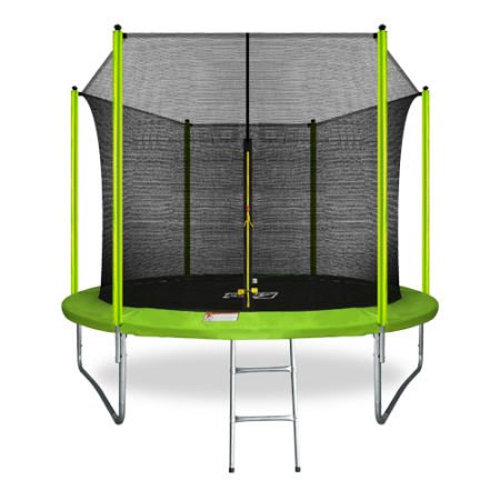 Батут ARLAND 10FT с внутренней сеткой и лестницей (светло-зеленый)