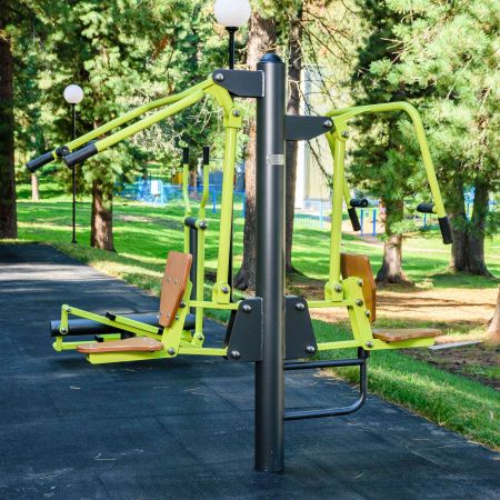 S-1056 Уличный тренажер Тяга Сверху - Жим от груди ZAVODSPORTA