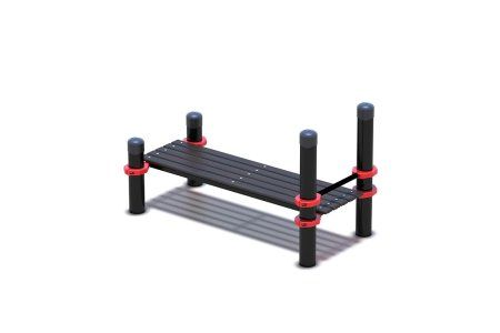 Горизонтальная гимнастическая скамья с фиксацией ступней (для выполнения испытания (теста) ГТО "Подн