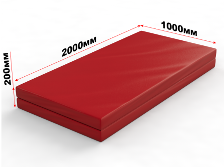 Мат гимнастический складной в одно сложение (красный)