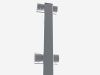 Кронштейн двухрядный напольный из нержавеющей стали