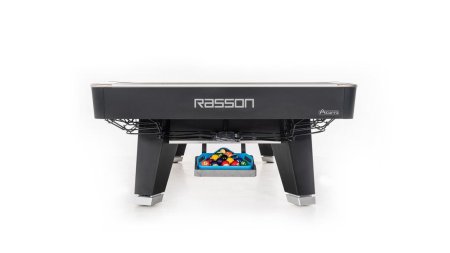 Бильярдный стол для пула "Rasson Acurra" 9 футов (черный, сланец 25 мм) в комплекте с плитой, аксессуары и сукно