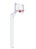 Баскетбольная стойка двухопорная с трен. щитом 1200х900 мм из оргстекла 10 мм и массовым кольцом