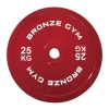 Диск калиброванный BRONZE GYM для пауэрлифтинга красный 25 кг