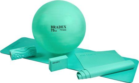 Мяч для фитнеса «ФИТБОЛ-75» с насосом, мятный