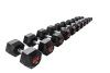 Комплект обрезиненных октагональных гантелей 5 пар от 10 до 20кг UFC Octagon Dumbbell