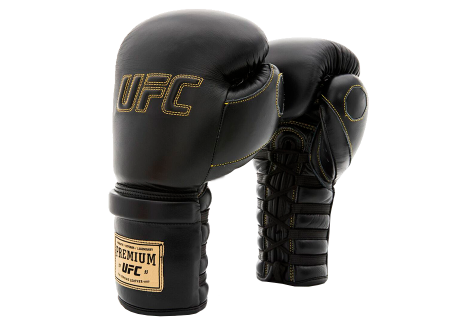 Премиальные тренировочные перчатки UFC на шнуровке 18 Oz