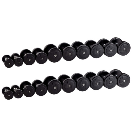 Гантельный ряд силовой (шаг 2,5 кг, 10 пар) PROFI-FIT 2,5-25 кг