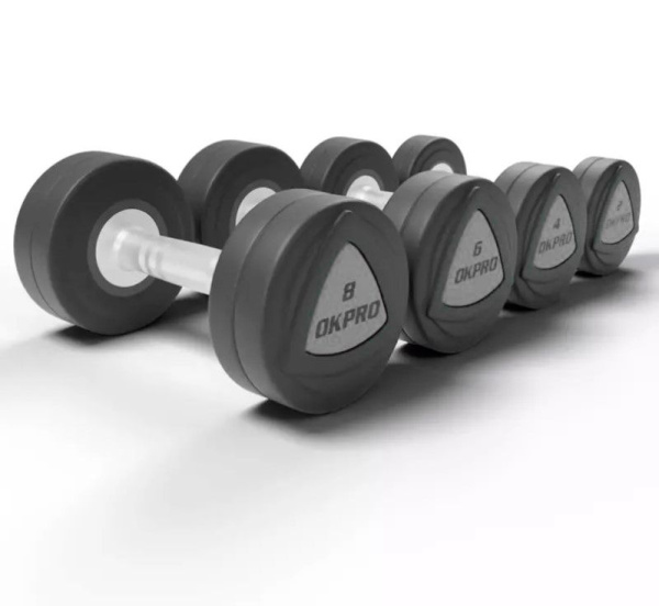 Набор полиуретановых гантелей от 32 до 40 кг (шаг 2 кг) OKPRO