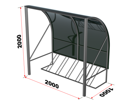 Велопарковка на 5 мест (с навесом)