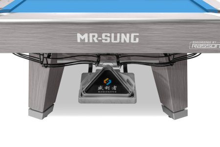 Бильярдный стол для пула "Rasson Acurra" 9 футов (серый, сланец 25 мм) в комплекте с плитой, аксессуары и сукно