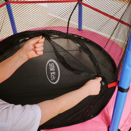 Батут детский DFC SMRKIDS 55" с сеткой, PINK