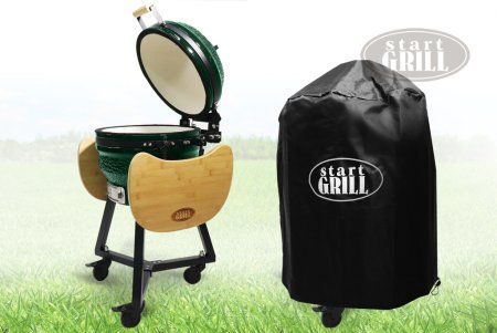 Керамический гриль-барбекю 16 дюйма (зеленый) (39,8 см)