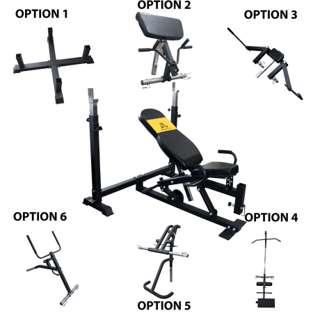Скамья под штангу на базе скамьи SUB064 DFC POWERGYM BN014