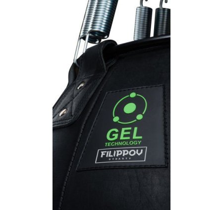 Боксерская груша PREMIUM GEL FILIPPOV. Кожа (Черный)