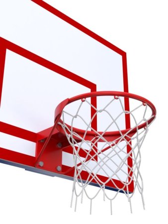 Баскетбольная стойка одноопорная разборная с щитом 1200х900 мм из фанеры и усиленным кольцом (со съёмной закладной)