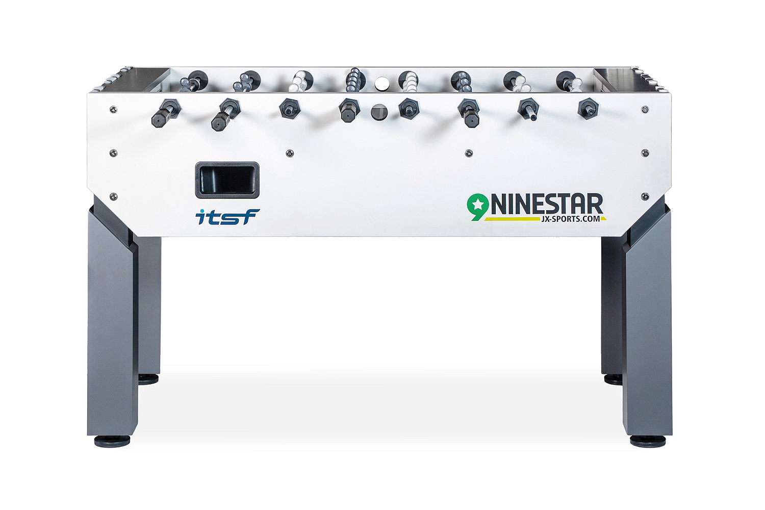 Игровой стол - футбол "NineStar Iron Pro ITSF Grey" (144х75,5х90)