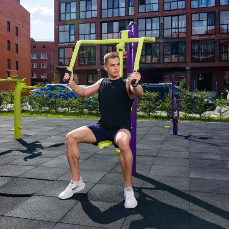 S-1019 Уличный тренажер Жим от груди ZAVODSPORTA