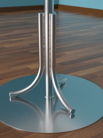 Кронштейн мобильный двухрядный на круглом основании из нержавеющей стали