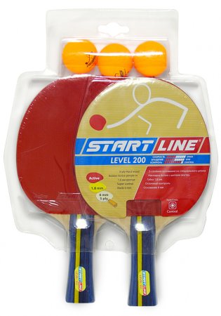Набор для н/тенниса Start Line (2 р-ки Level 200, 3 мяча Club Select)