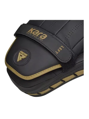 Лапы боксерские изогнутые RDX Kara FPR-F6 черн/золот.мат.
