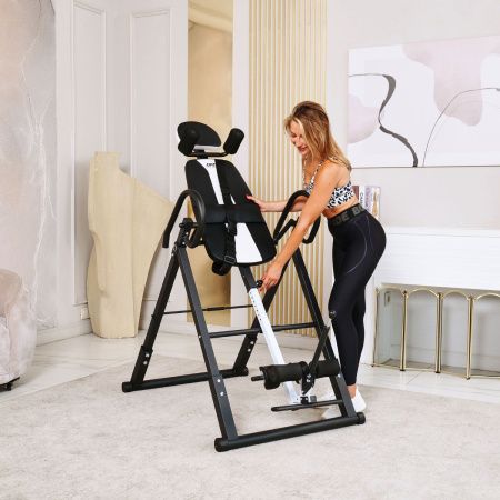 Инверсионный стол складной DFC STYLE чёрный, U-образный фиксатор