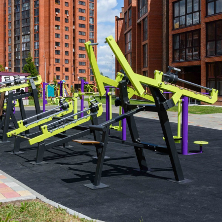 F-2807 Уличный тренажер Верхняя тяга с переменной нагрузкой ZAVODSPORTA