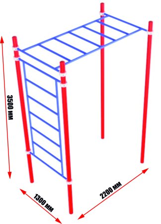 Рукоход со шведской стенкой серии “Воркаут”