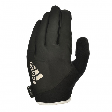 ADGB-12421WH Перчатки для фитнеса (с пальцами) Adidas Essential черно\белые размер S