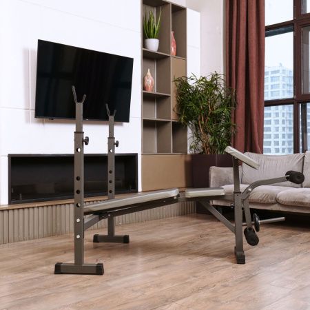 Скамья со стойками под штангу DFC D705