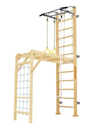 Шведская стенка Kampfer Union Wall (№0 без покрытия Высота 3 м белый антик турник)