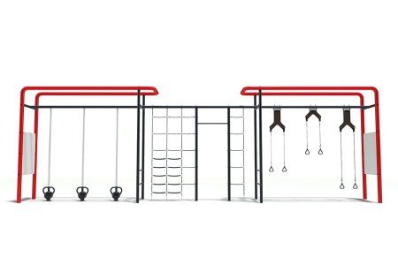 Комплекс Тренажер с функциональными кольцами, сетью и гирями