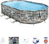 Каркасный бассейн Bestway Power Steel Swim Vista 56719 (610x366x122, с фильтр-насосом и лестницей)