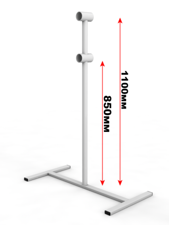 Кронштейн двухрядный мобильный, на Н-образном основании
